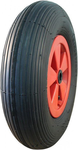Luchtband + wiel 4.80/4.00-8 S-2301 4PR + 2.50Ax8 rollager Ø20 NL88 A3 kunststof rood