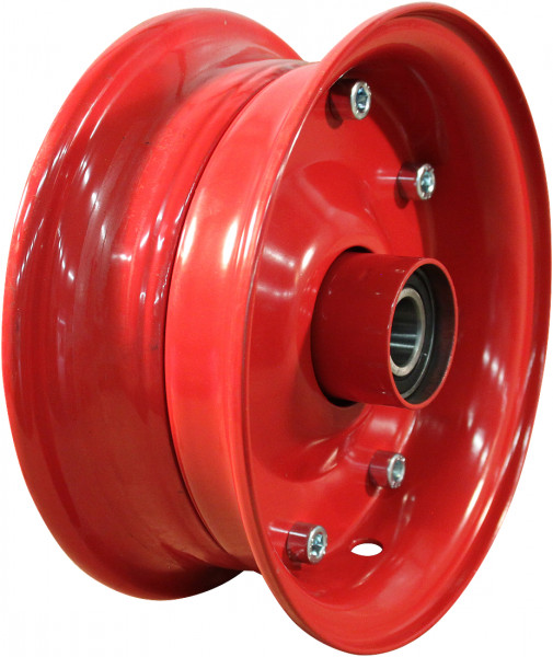 Wiel 3.00D-8 ET0 kogellager Ø25 NL100 staal rood