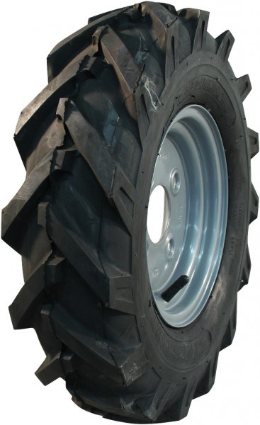 Luchtband + wiel 4.80/4.00-8 (122/90-8) V-8501 4PR + 2.50Ax8H2 ET-2 60/100/4 44 A4 staal grijs links