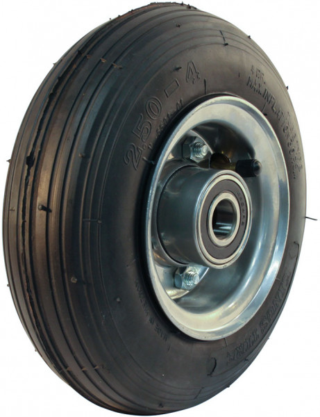 Luchtband + wiel 2.50-4 V-5501 4PR + 2.10-4 ET0 kogellager Ø20 NL75 staal grijs