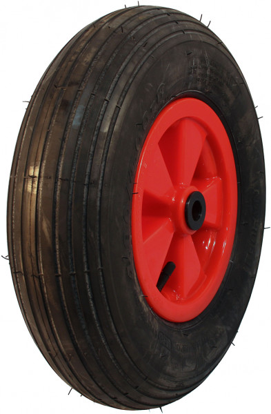 Luchtband + wiel 4.80/4.00-8 S-2301 2PR 2.50Ax8 glijlager NL75 45 A3 kunststof rood