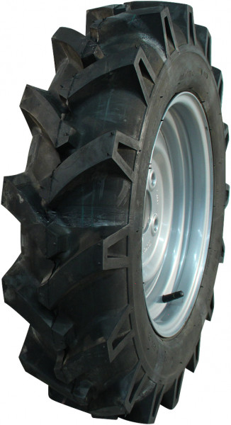 Luchtband + wiel 5.00-12 V-8509 4PR + 4.00Bx12H2 ET0 60/100/4 staal grijs links