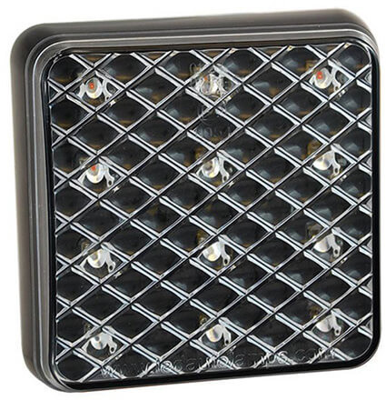 Achterlicht universeel kabel 81 x 81 x 24 opbouw remlicht knipperlicht    achterlicht  50mm IP67 12/24 V CE, ECE-R10 / R7 / R6