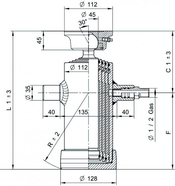 Hefcilinder set laspan