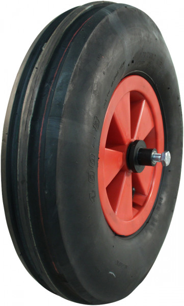 Luchtband + wiel 4.80/4.00-8 V-8502 4PR + 2.50Ax8 NL88 kunststof rood