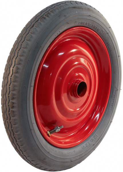Luchtband + wiel 12 1/2 x 2 1/4 (2.25-8) C-51 2PR + 12 1/2X2 1/4 ET0 NL60,5 staal rood