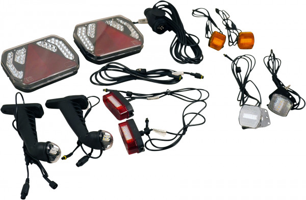 LED verlichtingsset plug and play 13-polige stekker 12/24 , inclusief 2x contourlamp, 2x zijmarkeringslamp, 2x breedtelamp, 2x kentekenlamp