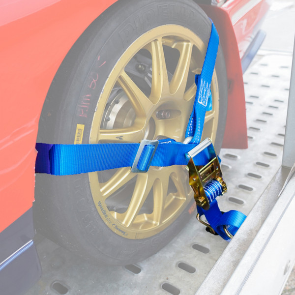 Spanband voor autotransporter  Y-model blauw 50mm 2000mm Novio Cargo