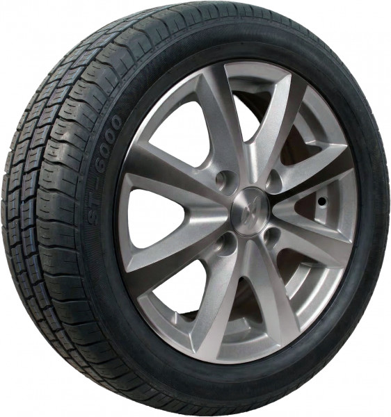 Luchtband + wiel 165 R13C Kargomax ST-6000 M+S + 5Jx13H2 ET30 57/100/4 96/94 N lichtmetaal grijs