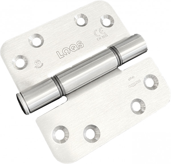 Glijlagerscharnier LOQS RD300STD RVS afgerond 89x89x3mm Rs