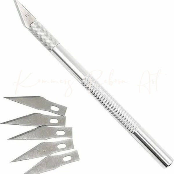Hobby knife set with 5 blades product photo
