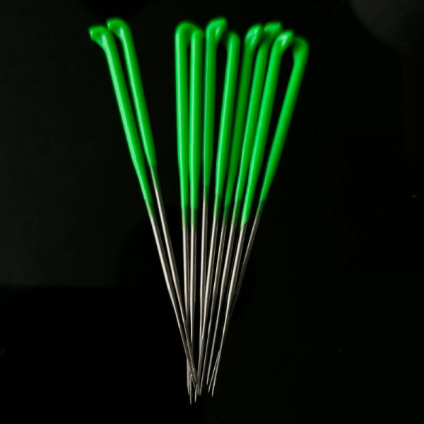 10 agujas de raíz recubiertas - verde 40g/3barbs product foto