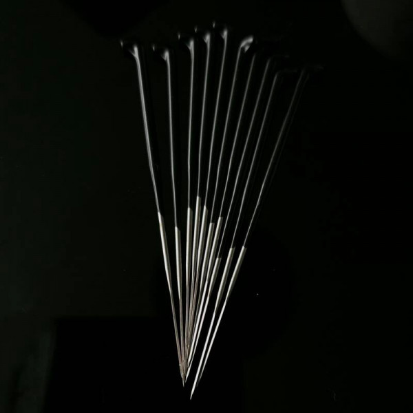 10 aiguilles à racine enrobées - noir 42g/1barb photo du produit