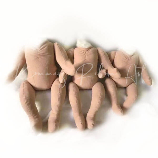 Flannel Cuddle Body for Reborn Head - Various Sizes - for 20 inch dolls product foto