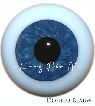 Lauschaer yeux en cristal avec grand iris - bleu foncé - 24mm Photo du produit