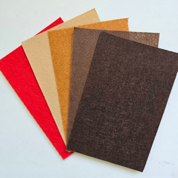 Set de 5 couleurs de feutre - rouge brun Photo du produit