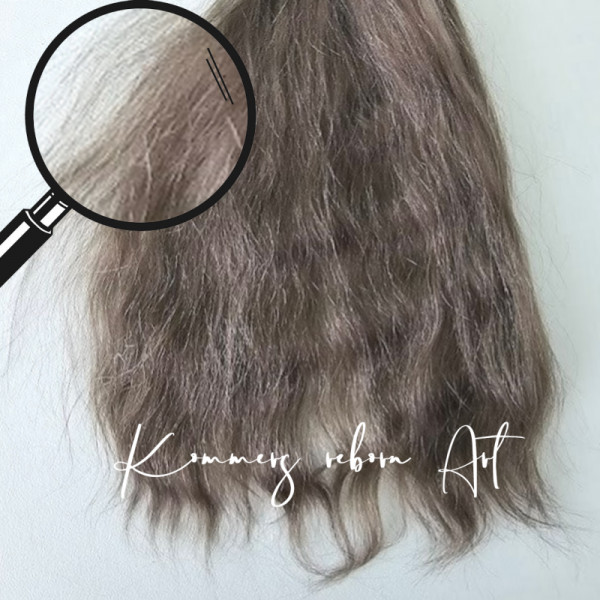 Cheveux d’angora pour poupée 12 g - brun photo du produit