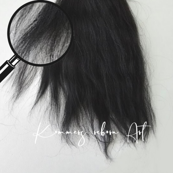 Cabello de muñeca de angora 12 g - negro product foto