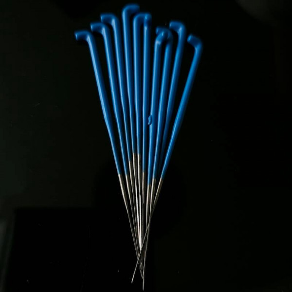 10 gecoatte rootnaalden - blauw 43g/6barbs product foto