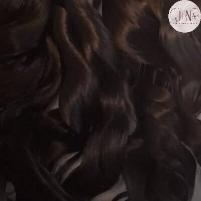 Ju&na mohair bouclé le plus fin - châtain moyen froid Photo du produit