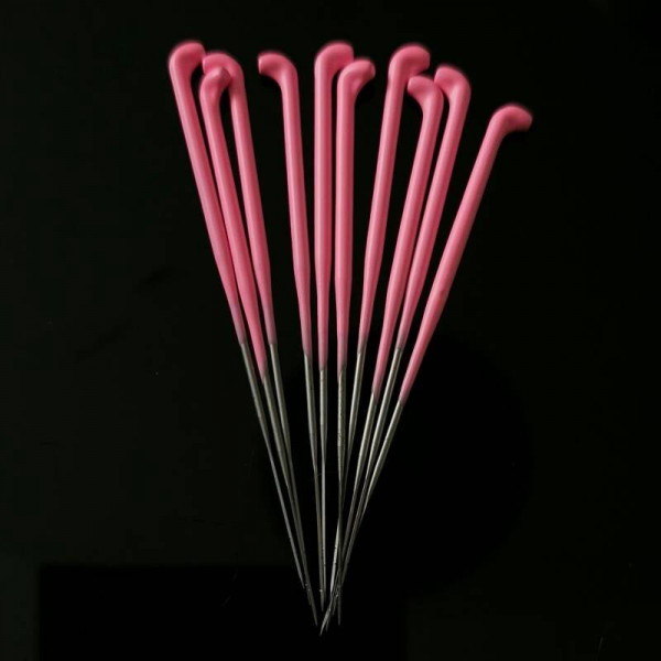 10 gecoatte rootnaalden - licht roze 42g/3barbs product foto