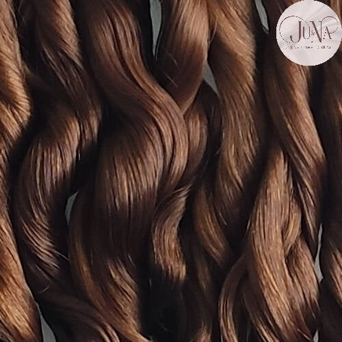 Ju&na mohair bouclé le plus fin - marron doré Photo du produit