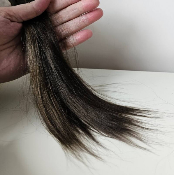 Silky soft angora mohair - donker bruin product foto