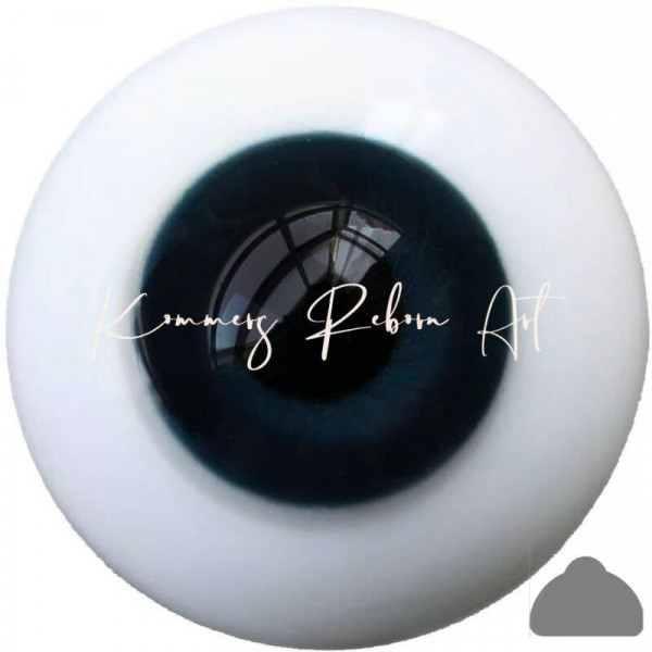 Oeil de verre plat massif - bleu nuit - 22mm €24,95 photo du produit