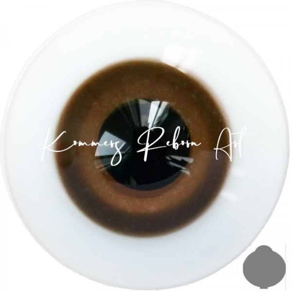 Round glass eyes solid - topaz brown 18mm - 18mm product foto