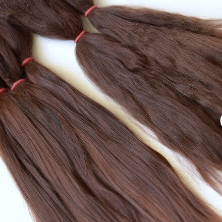 Alpaga suri en laine sauvage - marron choco Photo du produit