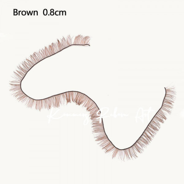 Nylon doll eyelashes strand 20cm brown product foto