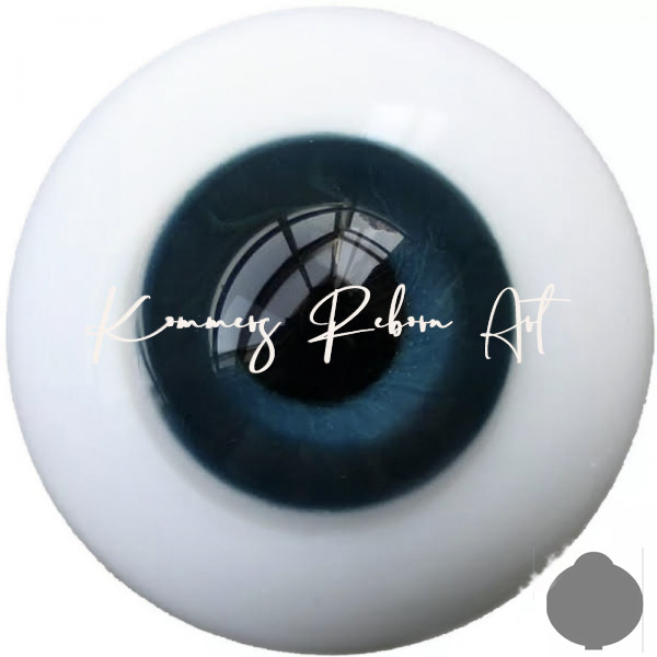 Ojos de cristal planos macizos – azul – 18mm Foto del producto