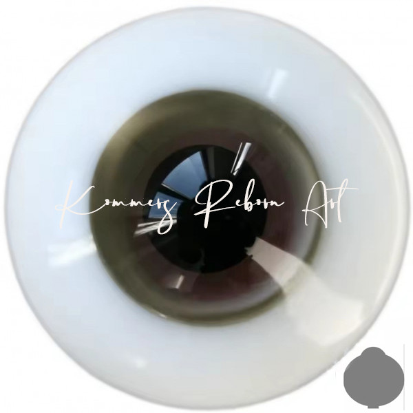 Flat solid glass eyes – light grey – 18mm product foto