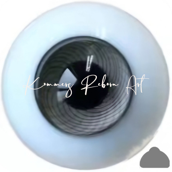 Yeux en verre plats massifs – Gris – 20mm Photo du produit