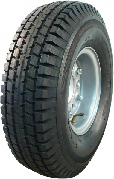 Luchtband + wiel 6.00-9 V-6509 6PR + 4.00E-9 ET0 94/140/5 88 L staal grijs