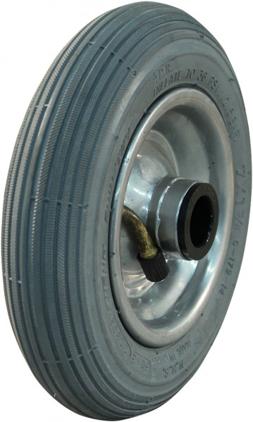 Luchtband + wiel 7x1 3/4 (175x45) + 1.25x3.8  (200x50) ET0 NL60 staal grijs