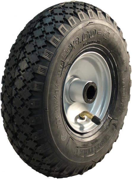 Luchtband + wiel 3.00-4 V-6605 6PR + 2.10-4H2 ET0 rollager Ø20 NL75 56 staal grijs