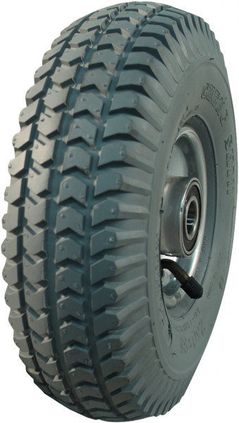 Luchtband + wiel 3.00-4 C-248 4PR + 2.10x4H2 ET0 NL75 staal grijs