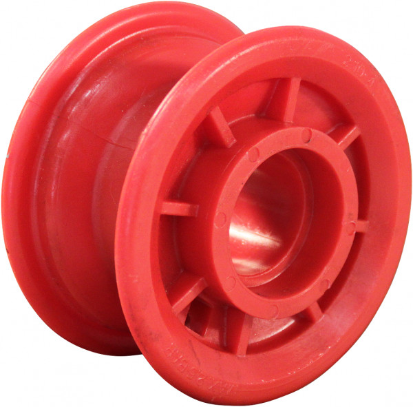 Wiel 2.10x4 kogellager zitting beide zijden 47x14 NL75 kunststof rood