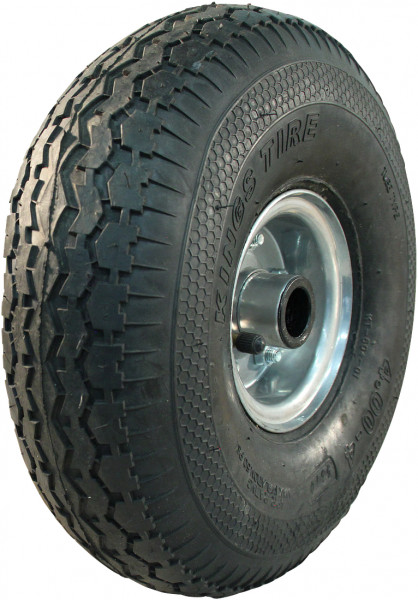 Luchtband + wiel 4.00-4 V-6504 4PR + 2.10-4H2 ET0 rollager Ø20 NL75 staal grijs