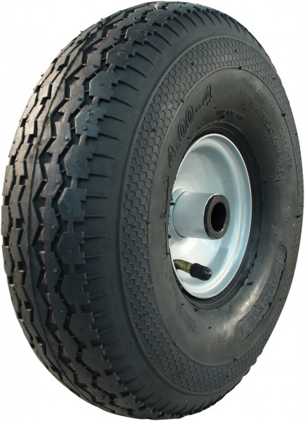 Luchtband + wiel 4.00-4 V-6504 4PR + 2.10x4H2 ET0 NL69 staal grijs