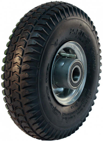 Luchtband + wiel 4.00-4 C-248 6PR + 2.10-4 ET0 kogellager Ø20 NL75 staal grijs