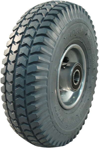 Luchtband + wiel 4.00-4 C-248 6PR + 2.10x4H2 ET0 NL75 staal grijs