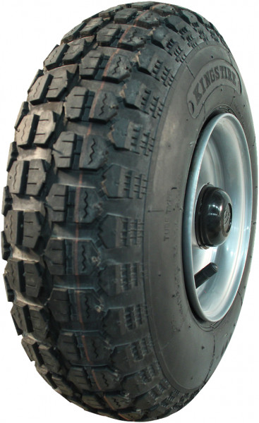 Luchtband + wiel 4.00-6 V-6632 4PR + 4.50Ax6 ET0 NL88 A3 staal grijs