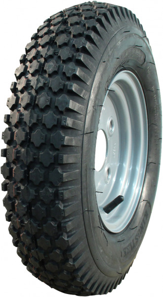 Luchtband + wiel 4.80/4.00-8 V-6602 6PR + 3.00Dx8 ET0 60/100/4 70 N staal grijs