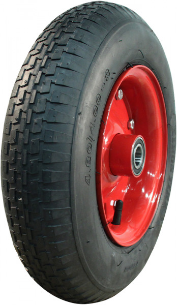 Luchtband + wiel 4.80/4.00-8 V-6635 4PR + 3.00D-8 ET0 NL100 staal rood