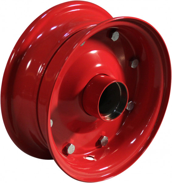 Wiel 3.00D-8 ET0 kogellager zitting NL100 staal rood