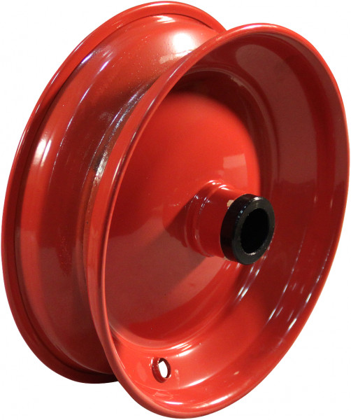 Wiel 2.50Ax8 ET0 rollager Ø25 NL100 staal rood