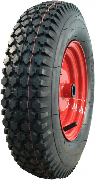 Luchtband + wiel 4.80/4.00-8 S-2202 4PR + 2.50Ax8H2 ET0 rollager Ø20 NL69 staal, rood,