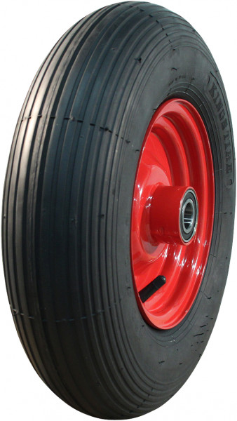 Luchtband + wiel 4.80/4.00-8 V-5501A 2PR + 2.50Ax8H2 ET0 NL100 staal rood